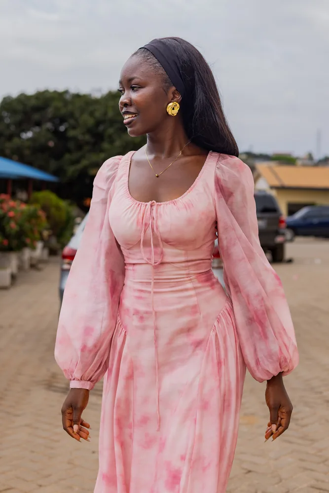 Golden Hour Side Profile in Pastel Chiffon