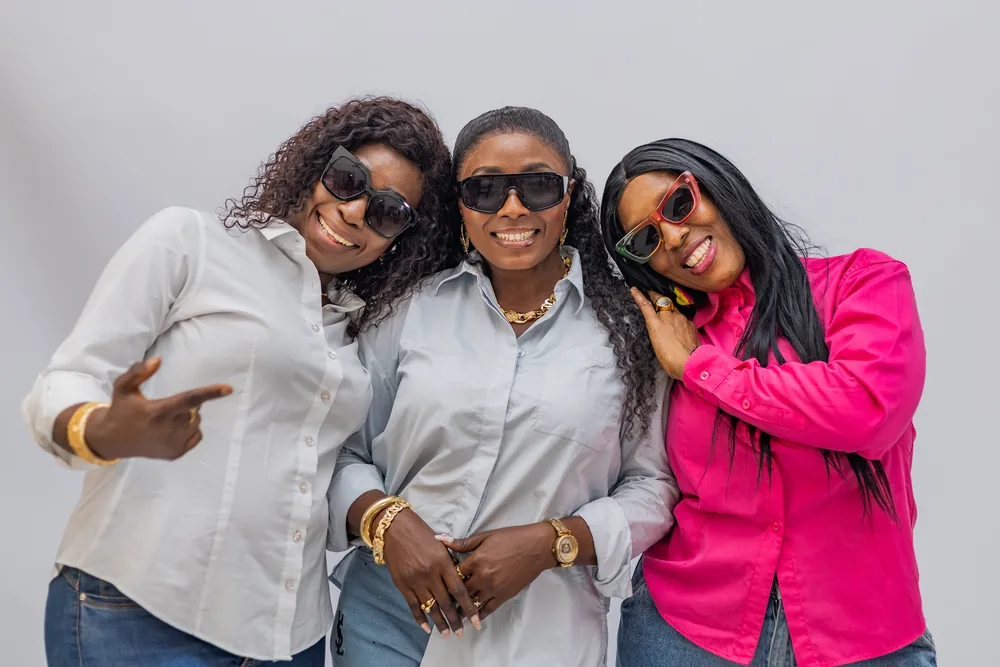 Trio Harmony in Denim & Whites